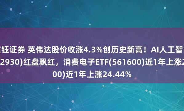 信钰证券 英伟达股价收涨4.3%创历史新高！AI人工智能ETF(512930)红盘飘红，消费电子ETF(561600)近1年上涨24.44%